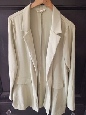 MELLODAY Soft Sage Open Blazer